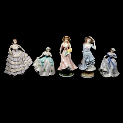 Lot 22 - Nine Coalport china lady figurines