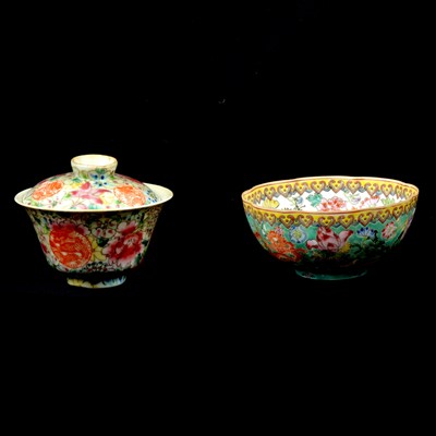 Lot 57 - Small collection of Chinese polychrome porcelain