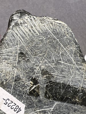 Lot 93 - Two inuit carved green stone models