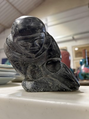 Lot 93 - Two inuit carved green stone models