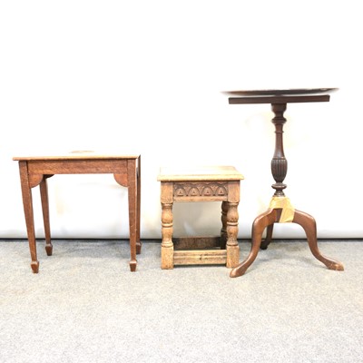 Lot 443 - Victorian rosewood pedestal table, etc.