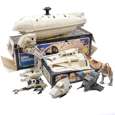 Lot 246 - Eight Star Wars Kenner/Palitoy Vehicles, some boxed