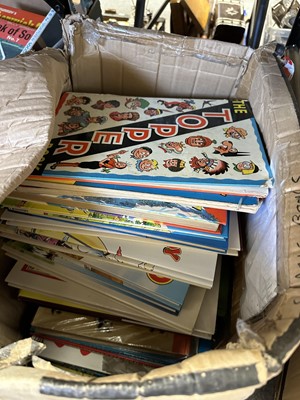 Lot 177 - Thirteen boxes of comic books and annuals