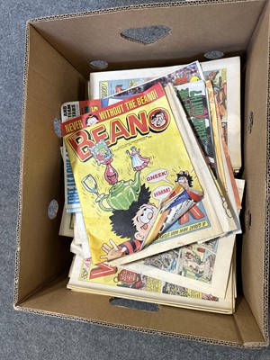 Lot 177 - Thirteen boxes of comic books and annuals