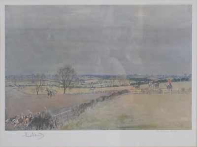 Lot 352 - After Lionel Edward, three signed hunting prints.