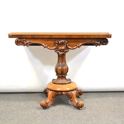 Lot 451 - Early Victorian rosewood foldover tea table