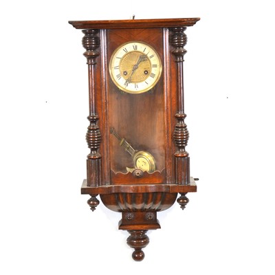 Lot 292 - Walnut cased Vienna wall clock