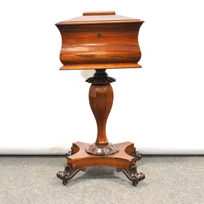 Lot 414 - William IV rosewood teapoy