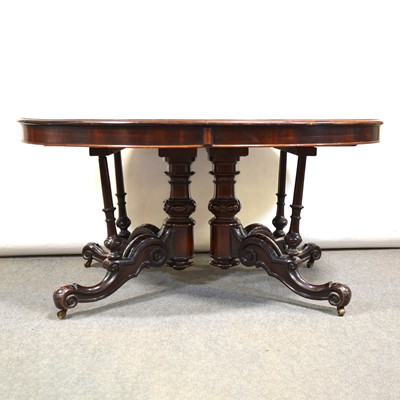 Lot 331 - Victorian mahogany extending dining table,...