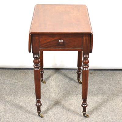 Lot 477 - Victorian mahogany drop-leaf work table