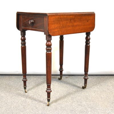 Lot 477 - Victorian mahogany drop-leaf work table
