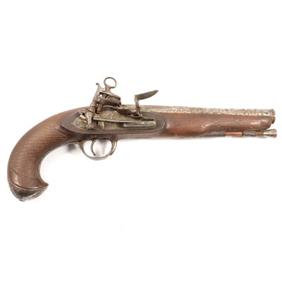 Lot 186 - Early 19th Century Spanish miquelet flintlock pistol