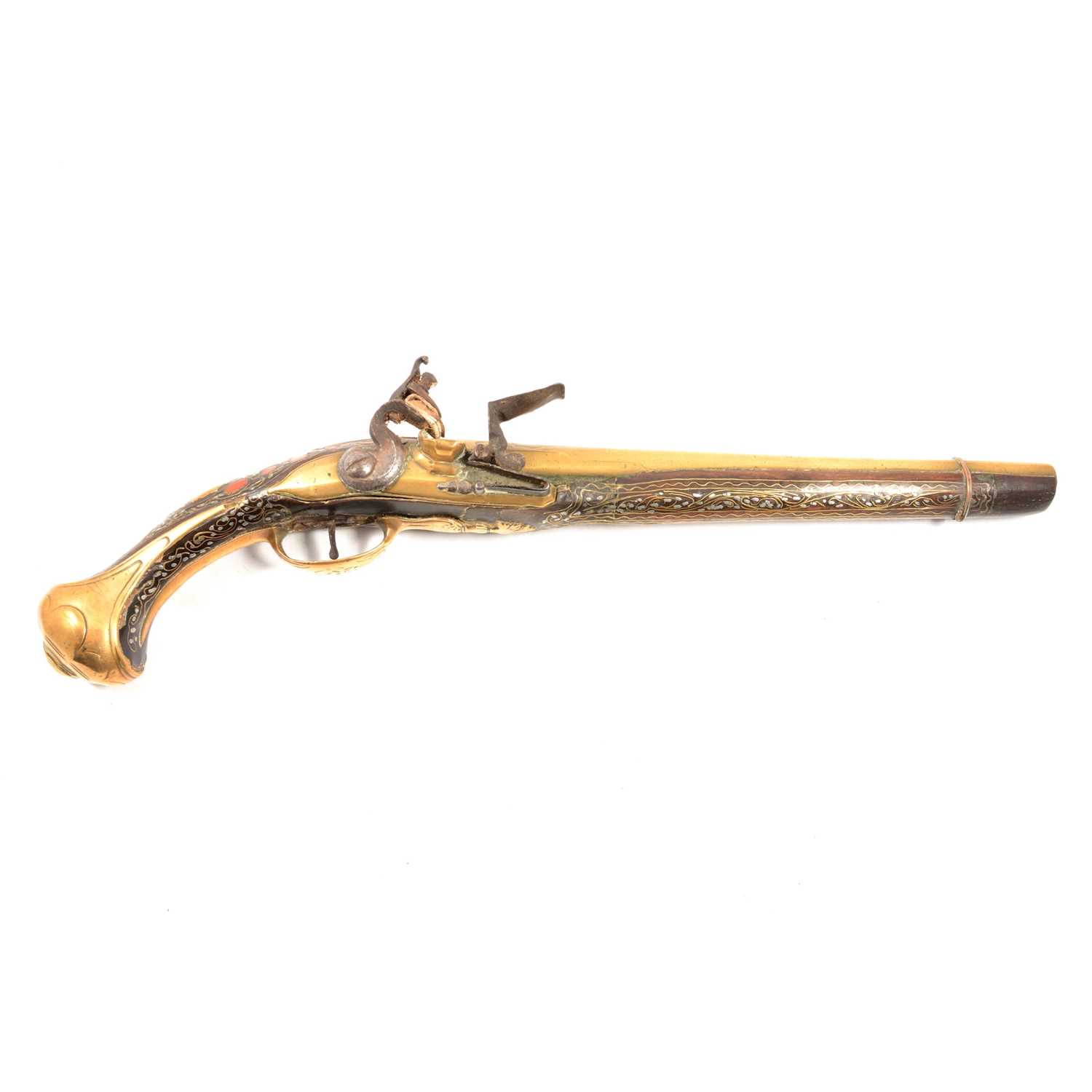 Lot 333 - Turkish flintlock pistol