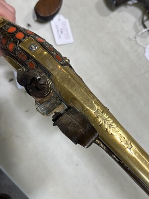 Lot 333 - Turkish flintlock pistol