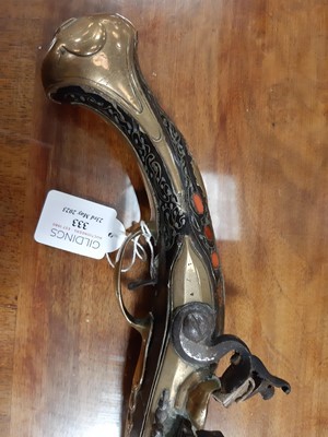 Lot 333 - Turkish flintlock pistol