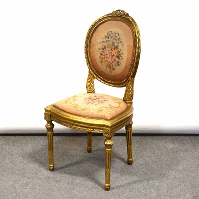 Lot 687 - French gilt wood salon chair