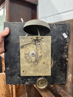 Lot 294 - Oak longcase clock