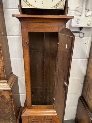 Lot 294 - Oak longcase clock