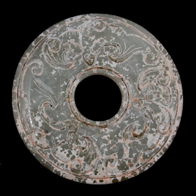 Lot 51 - Chinese jade bi disc