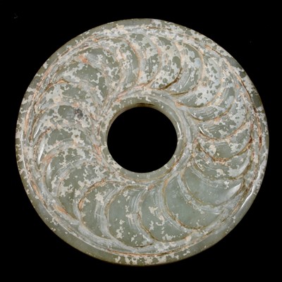Lot 51 - Chinese jade bi disc