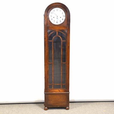 Lot 401 - 1940's oak longcase clock