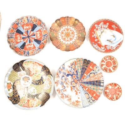 Lot 48 - Five Japanese Imari chargers