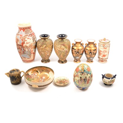 Lot 47 - Small collection of Japanese Satsuma pottery