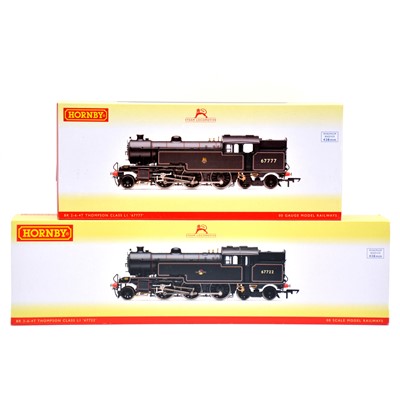 Lot 143 - Two Hornby OO gauge Thompson L1 tank locomotives, boxed