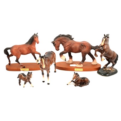 Lot 139 - Small collection of Beswick pottery horses