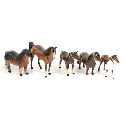 Lot 139 - Small collection of Beswick pottery horses