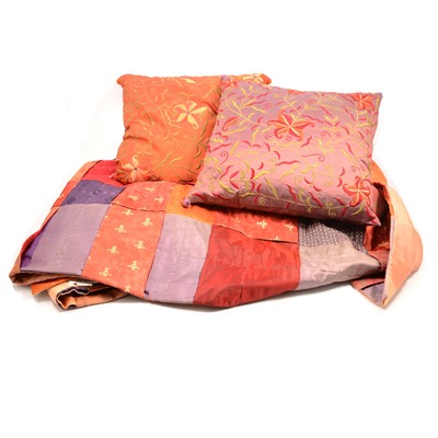 Lot 315 - A Liberty silk throw and two cushions.