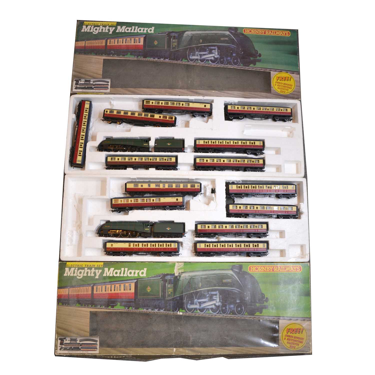 Lot 198 - Two Hornby OO gauge R542 'Mighty Mallard' sets, boxed.