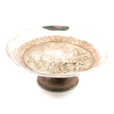 Lot 155 - A large Continental silver plated bowl