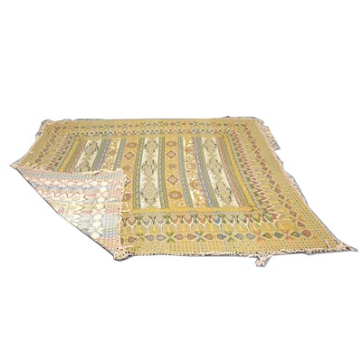 Lot 360 - A Moorish woven silk tapestry bedspread or table covering