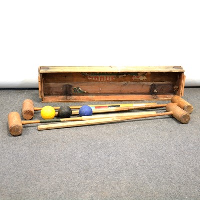 Lot 530 - Matched part croquet set by Jaques