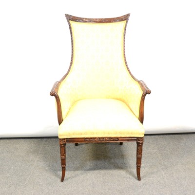 Lot 454 - French mahogany framed chair