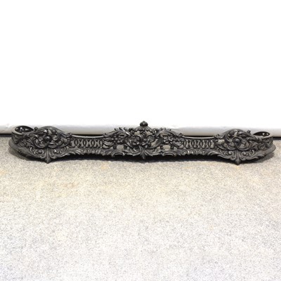 Lot 394 - Victorian cast iron fender