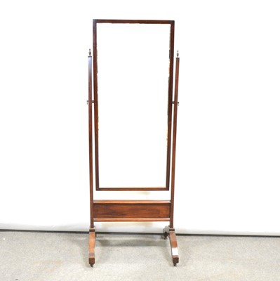 Lot 373 - Victorian mahogany cheval mirror