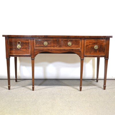 Lot 467 - George III mahogany bowfront sideboard