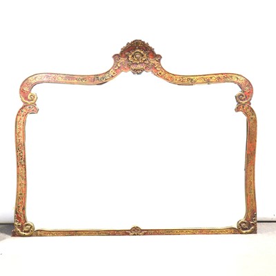 Lot 379 - Large French overmantel mirror