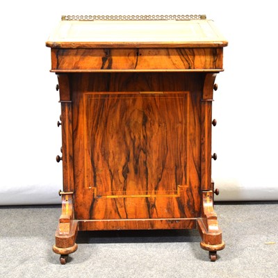 Lot 451 - Victorian walnut Davenport desk