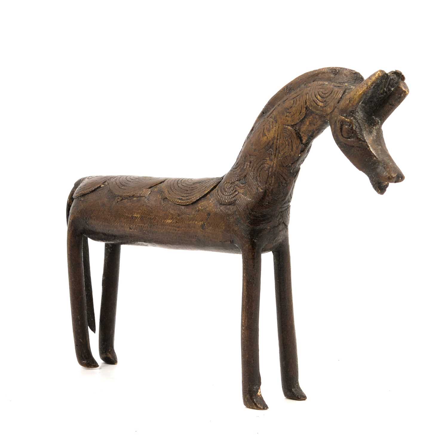 Lot 165 - Burkina Faso style bronze horse