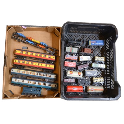 Lot 196 - Twenty-three OO gauge locomotives, wagons and coaches