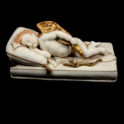 Lot 67 - Victorian Parian figure 'Cupid Reposing' by W.H. Goss
