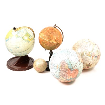 Lot 101A - Two pre-1965 globes and a five-globe mobile.