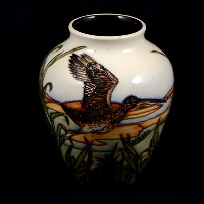 Lot 64 - Moorcroft pottery vase, Call of the Curlew, trial