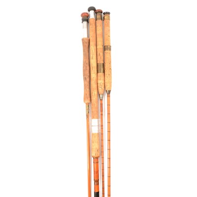 Lot 239 - Four Milwards split cane fly fishing rods