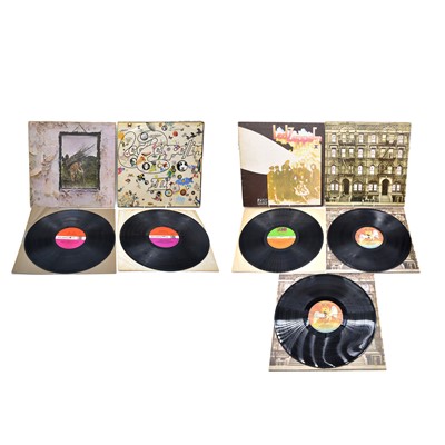 Lot 171 - Led Zeppelin - four LP vinyl music records including Physical Graffiti