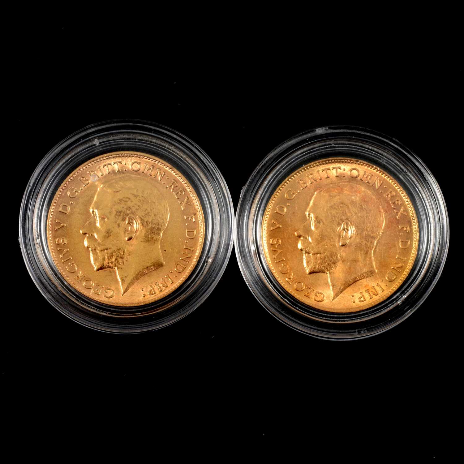 Lot 57 - Two Gold Half Sovereign Coins.