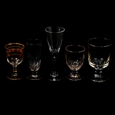 Lot 66 - A collection of glasses, mostly Victorian